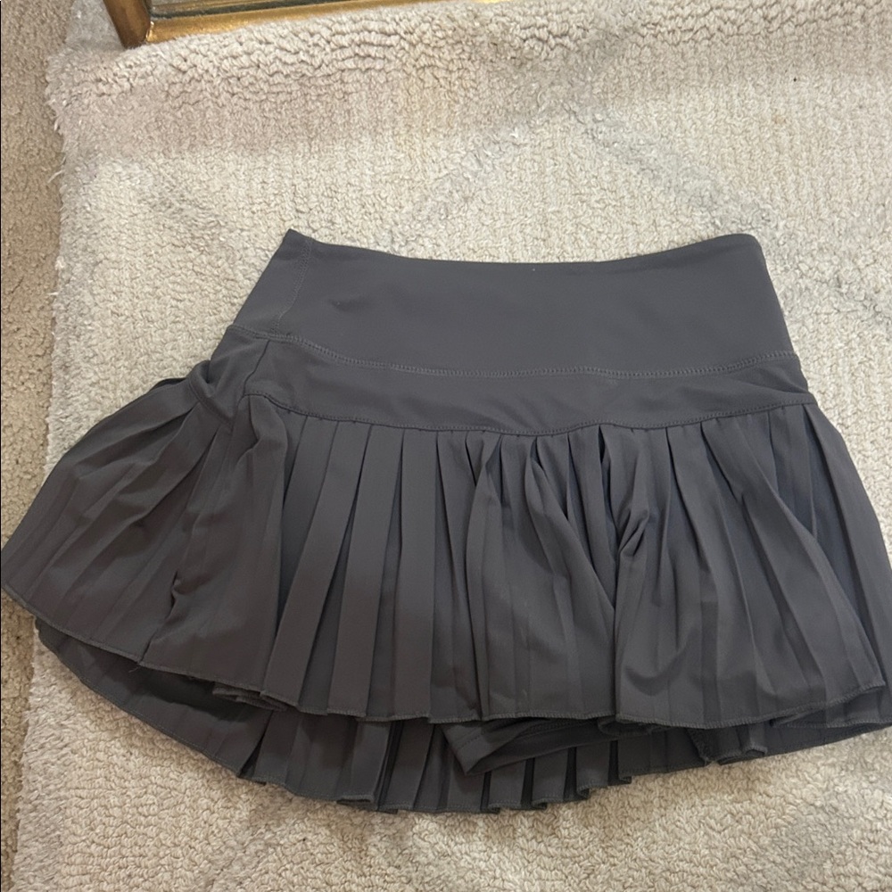 Gray Pleated Skirt